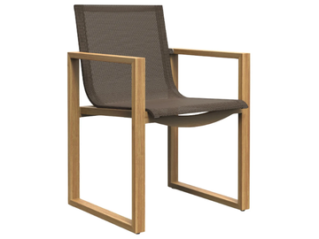 MATISSE TEAK - Teak garden chair with armrests by JANUS et Cie - view 2